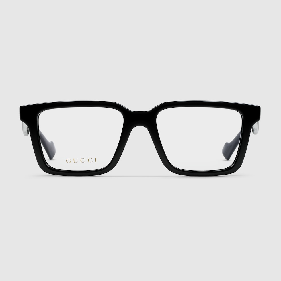 Rectangular optical frame in black | GUCCI® US