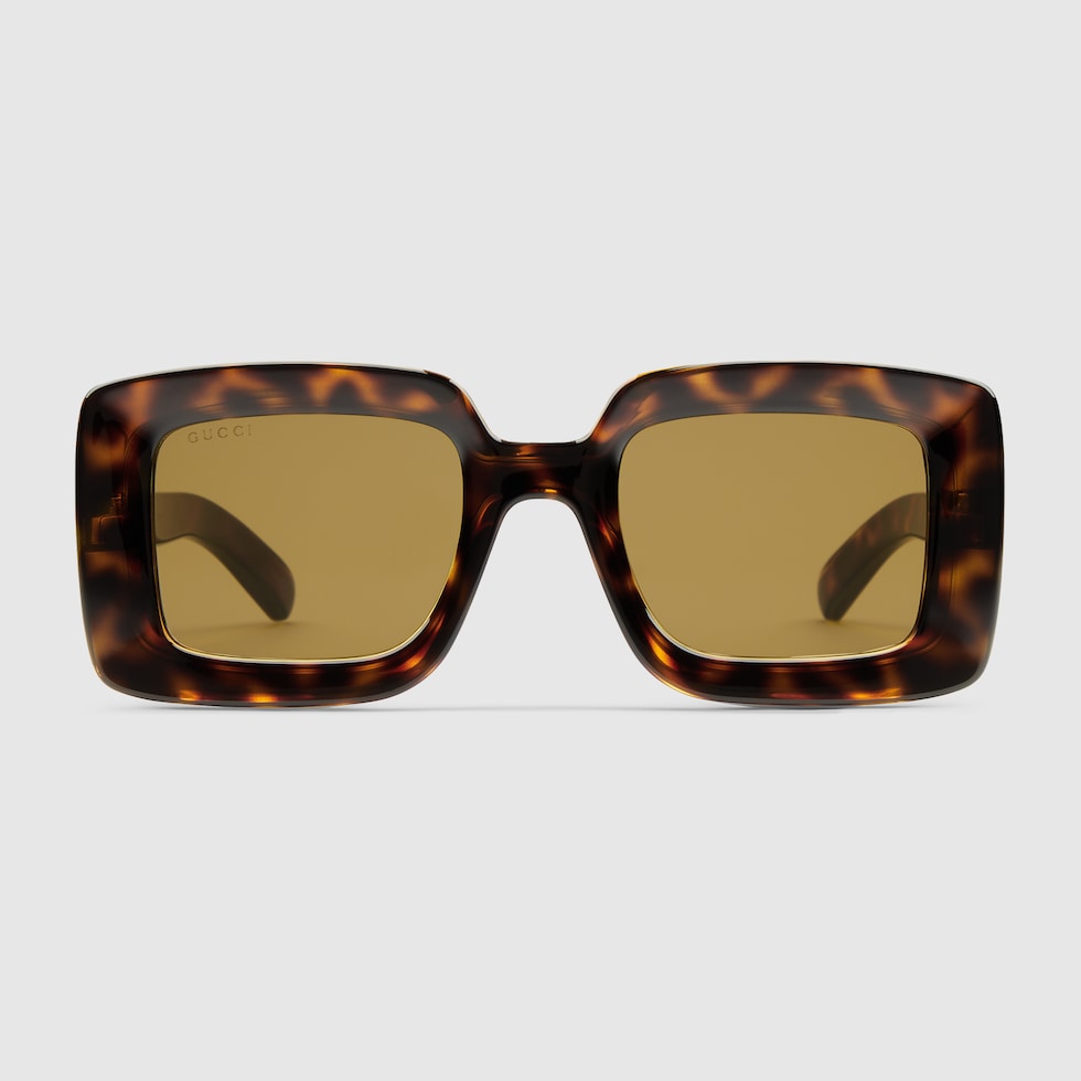 Square frame sunglasses in tortoiseshell GUCCI AE