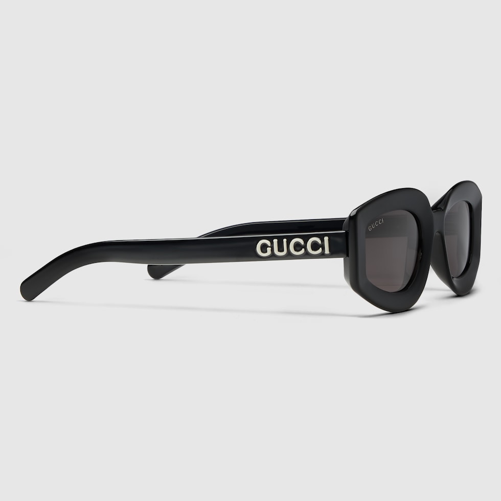 Geometric frame sunglasses in black | GUCCI® US
