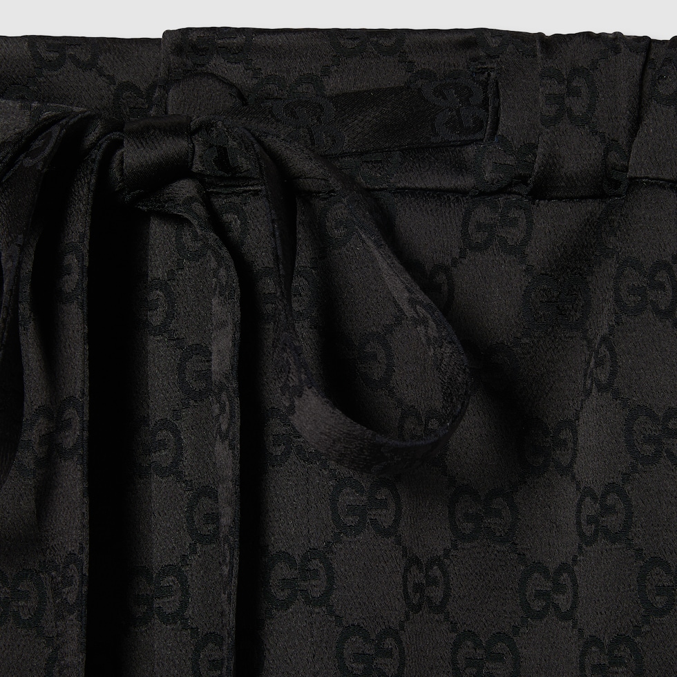 パンツ Gucci Black Viscose Blend Pant GG cotton viscose formal pant in black | GUCCI® US