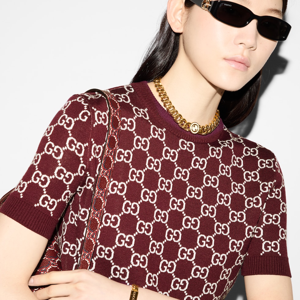 GUCCI グッチ ニット セーター メンズXS レッド ウール 子豚柄