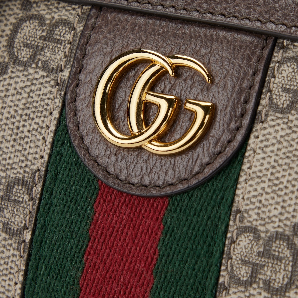 KW ®غوتشي |‎Ophidia mini boston bag in beige and ebony Supreme