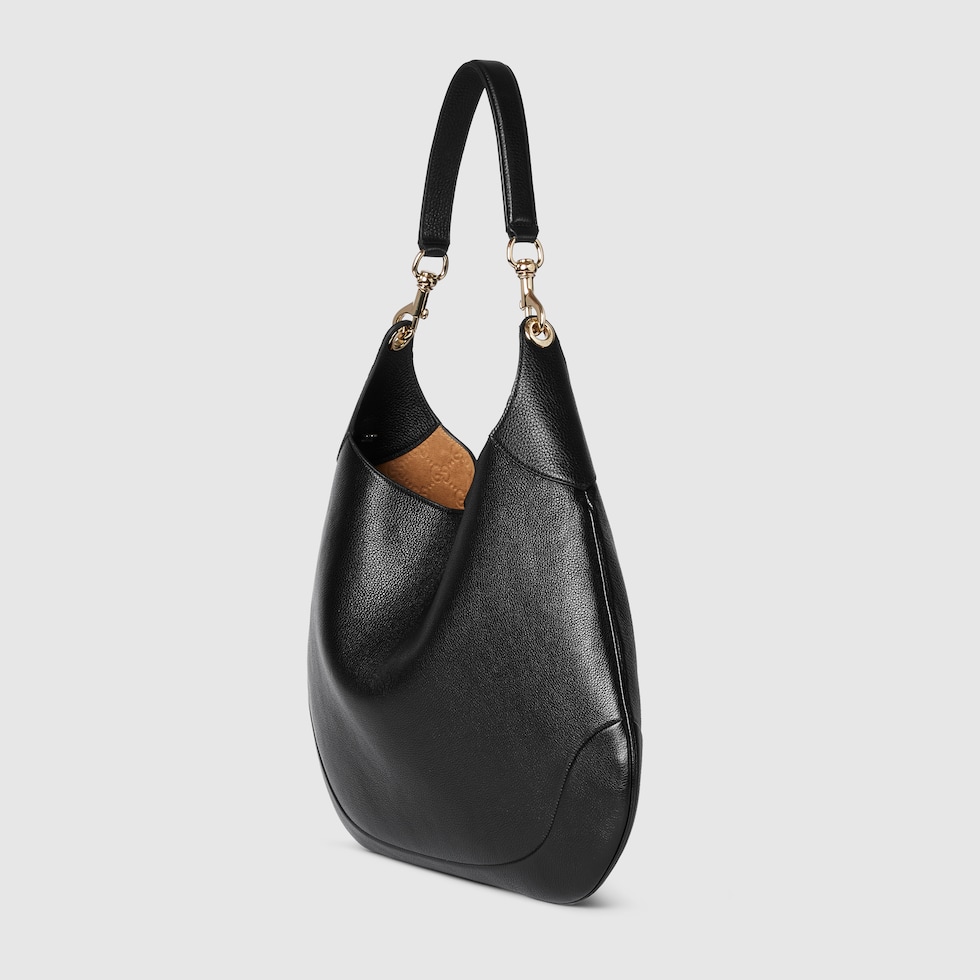 Gucci B large shoulder bag in black leather | GUCCI® US