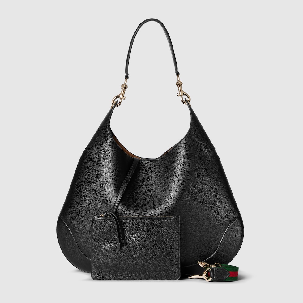 グッチ B〕マキシ ショルダーバッグブラック レザー | GUCCI公式