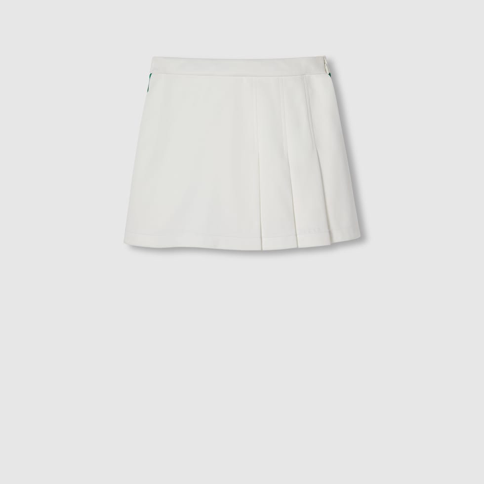 スカート GUCCI Woman Skirt White 784908ZAQHX 9799 Technical jersey skort with Web in off white | GUCCI® US