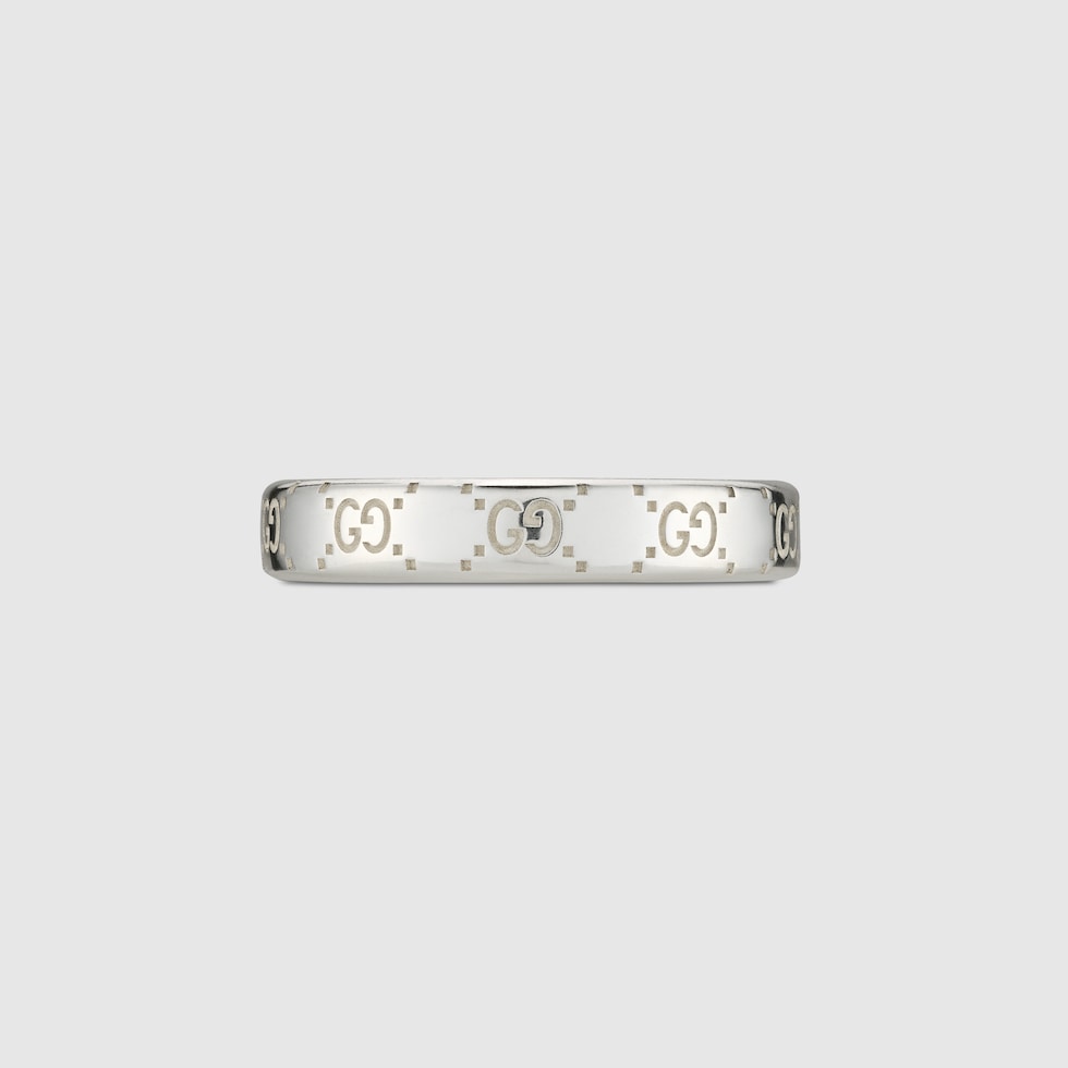GUCCIシルバー925 ロゴ入りリング GUCCI グッチ ロゴ リング SV925 シルバー 12号 指輪｜中古