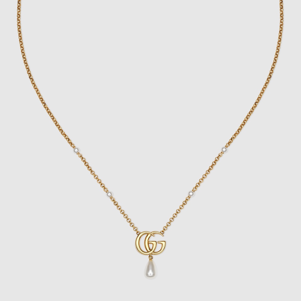 GUCCI ダブルG ペンダント ネックレス ダブルG ペンダント ネックレス ・イエローゴールドトーン メタル