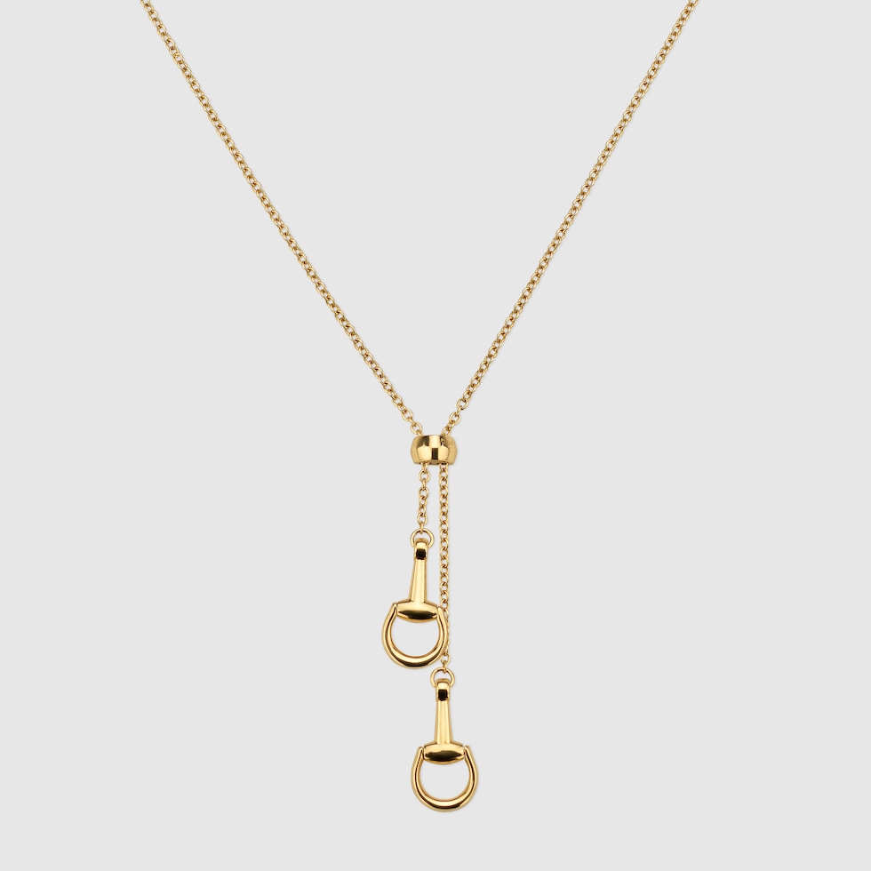 18k Horsebit pendant necklace in 18k yellow gold | GUCCI® US