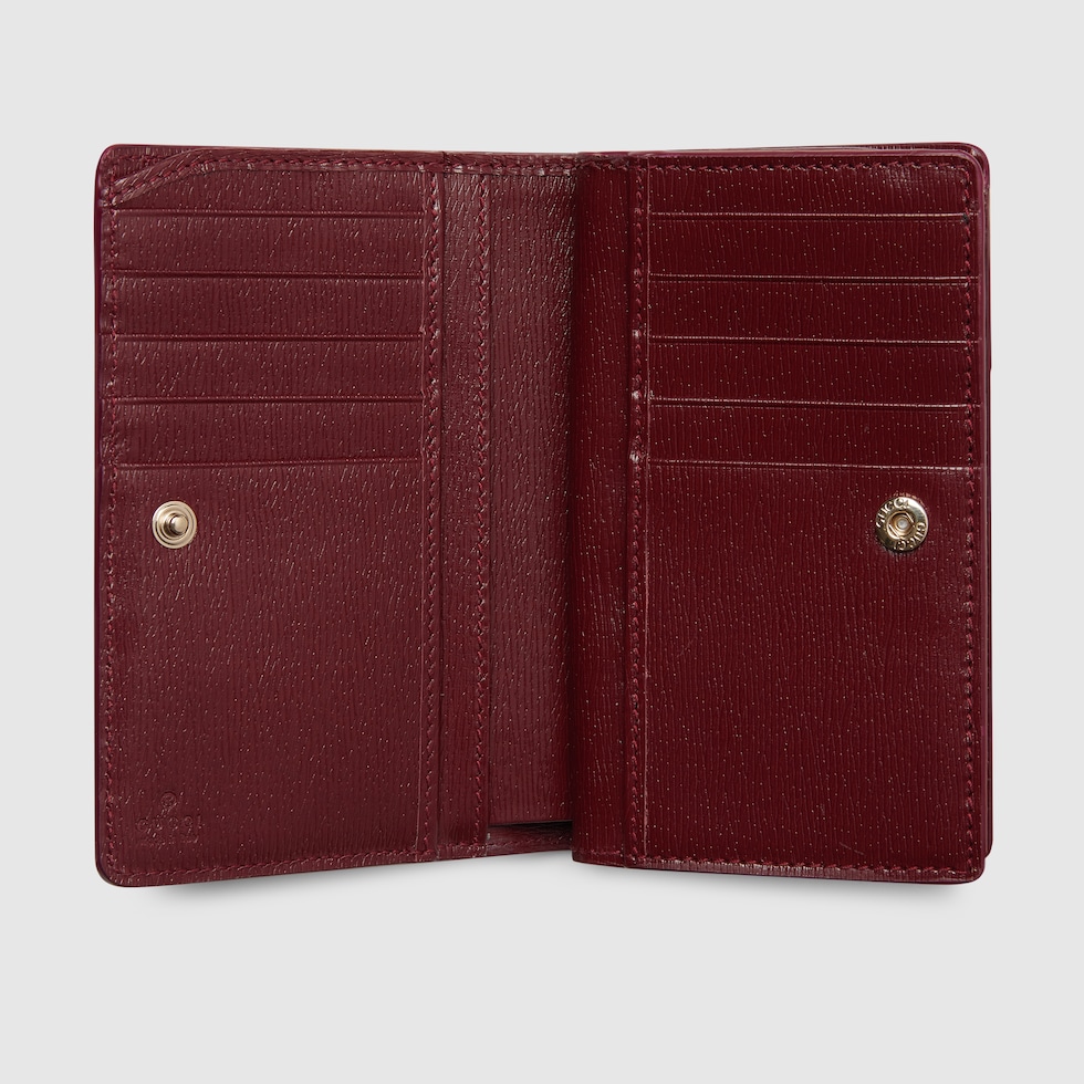 カードケース・名刺入れ GUCCI Logo card holder Red Card case with Gucci script in Rosso Ancora red leather