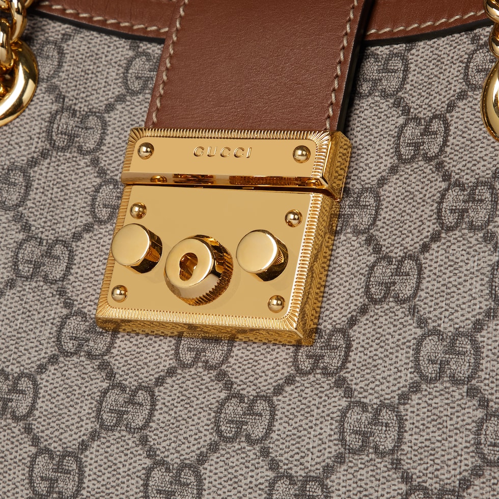 Padlock medium tote bag in GG supreme | GUCCI® US Padlock medium tote bag in GG supreme | GUCCI® US