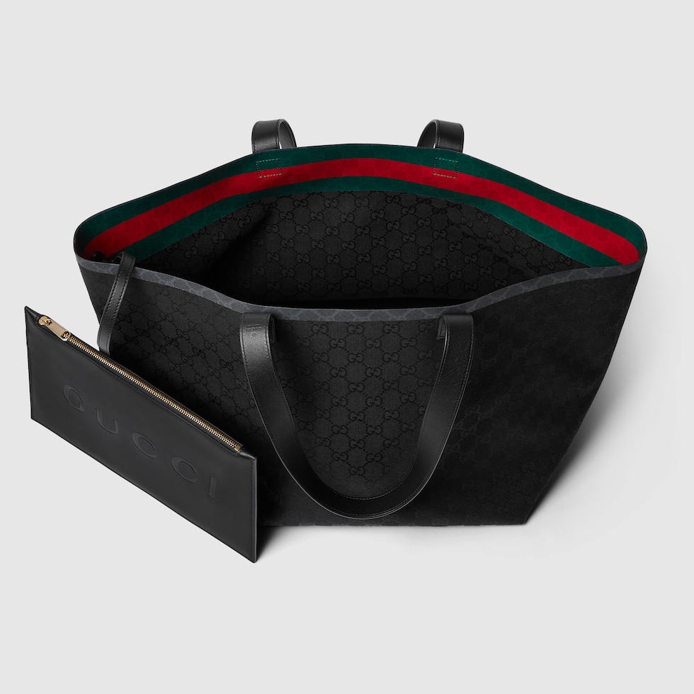 Gucci Totissima large tote bag in black Original GG canvas Gucci Totissima large tote bag in black Original GG canvas