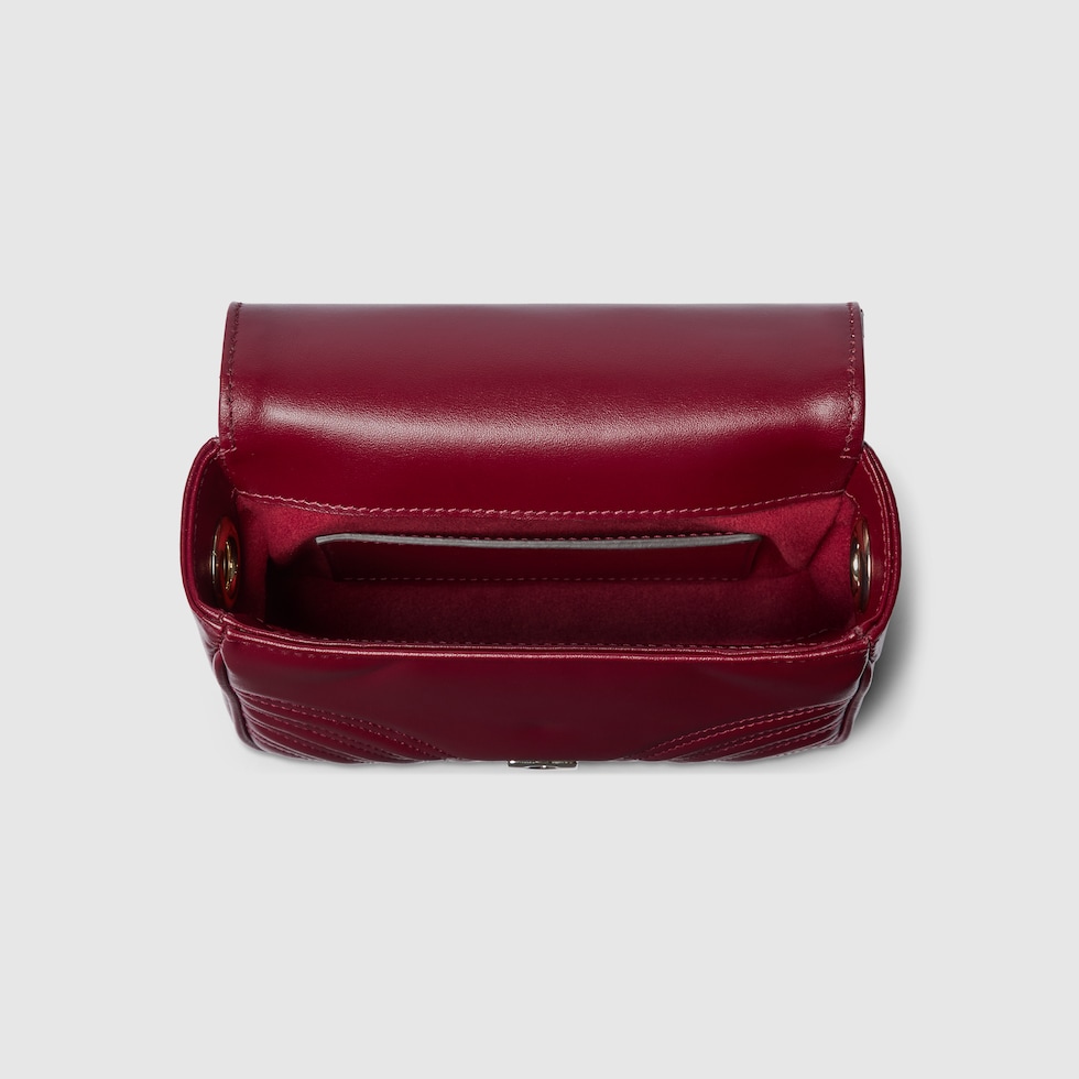 GG Marmont mini top handle bag in Rosso Ancora red leather | GUCCI® AE 