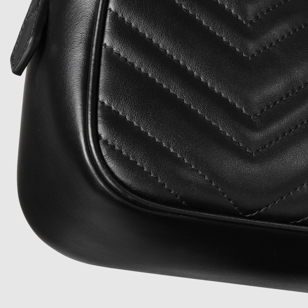 GG Marmont small camera bag in black leather | GUCCI® US