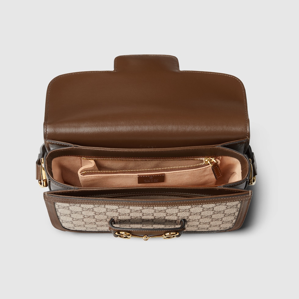 Bolsa pequena para el hombro Gucci Horsebit 1955 inGG Supreme cafe GUCCI MX