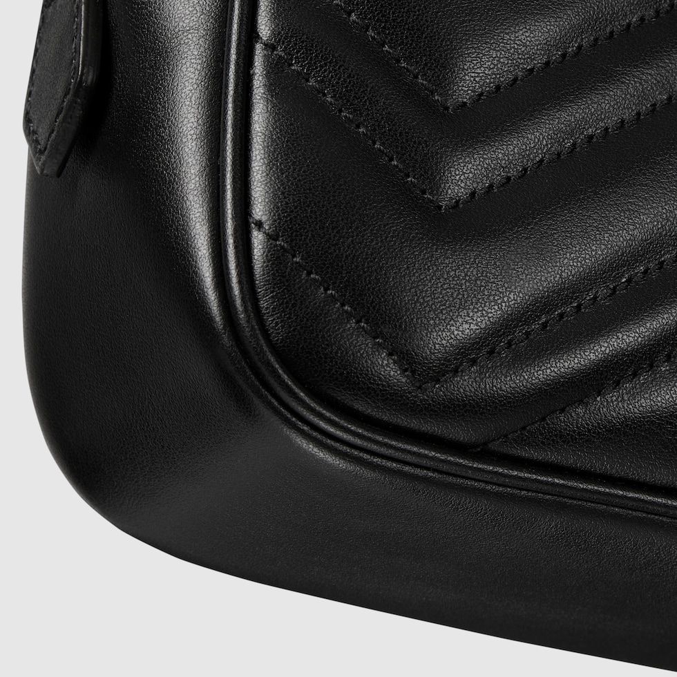 GG Marmont mini camera bag in black leather | GUCCI® US