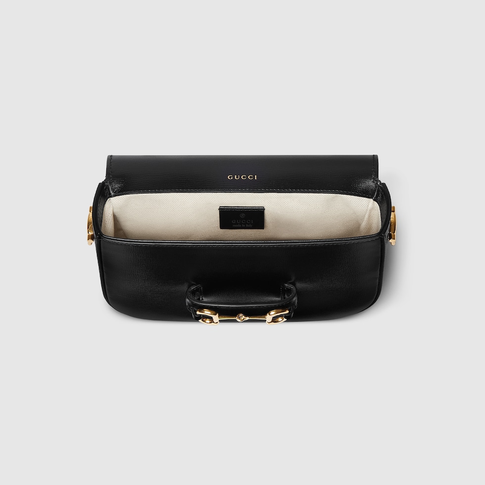 Gucci Horsebit 1955 mini shoulder bag in black leather