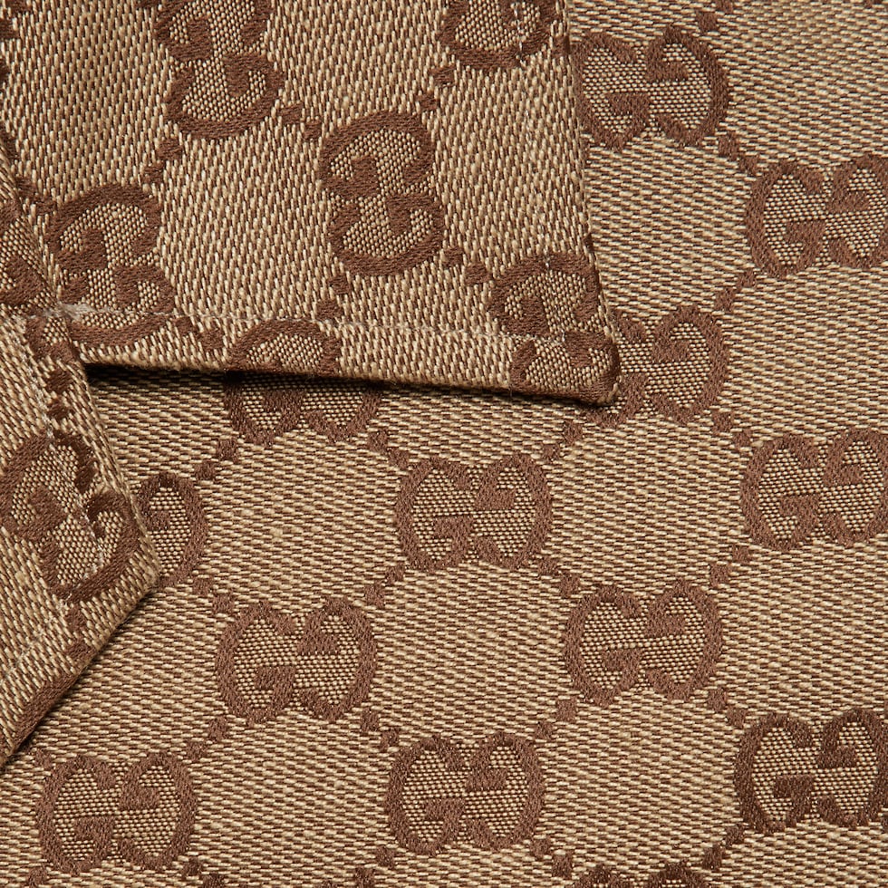 【GUCCI】BIG Sale★GG キャンバス ジレ GG linen blend canvas shirt in camel and ebony | GUCCI® US