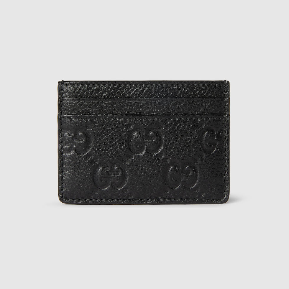 小物 Gucci card case GUCCI GG Embossed Leather Zip Card Case Card Holder Green | eBay