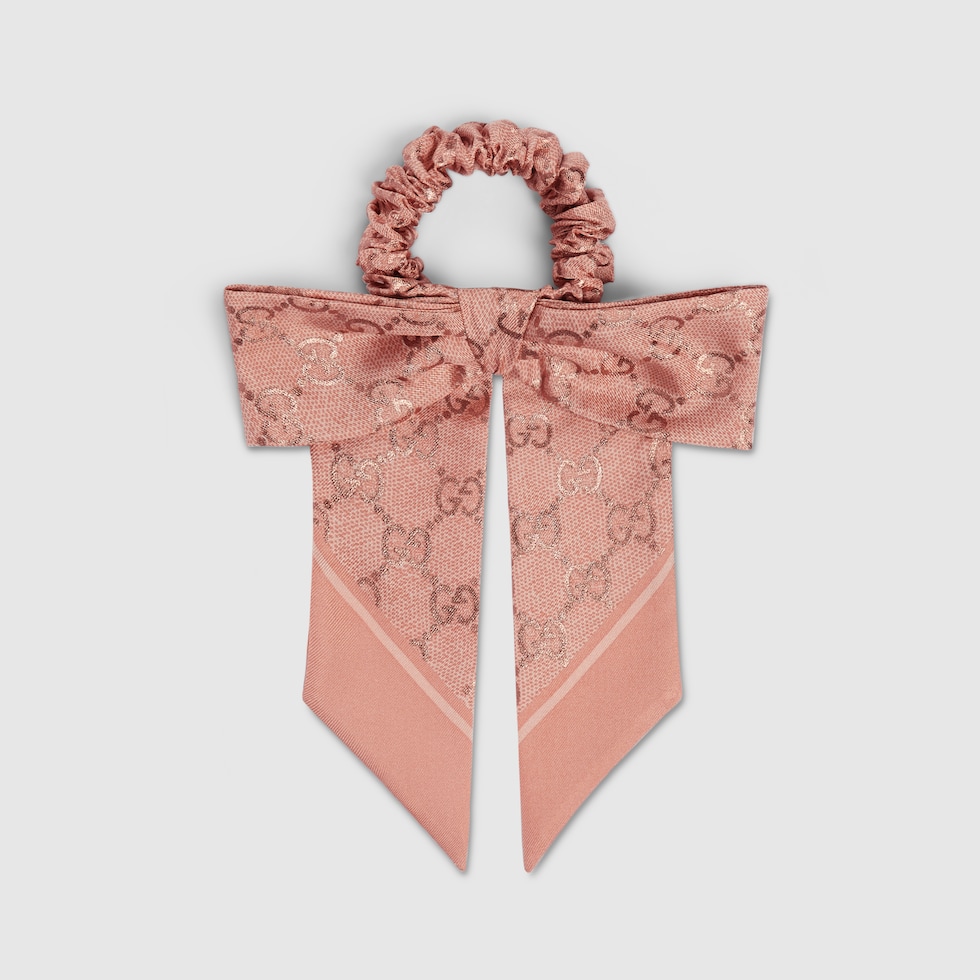 GUCCI Silk scrunchie with iconic floral print グッチ Silk scrunchie with iconic floral print GUCCI - Nugnes1920