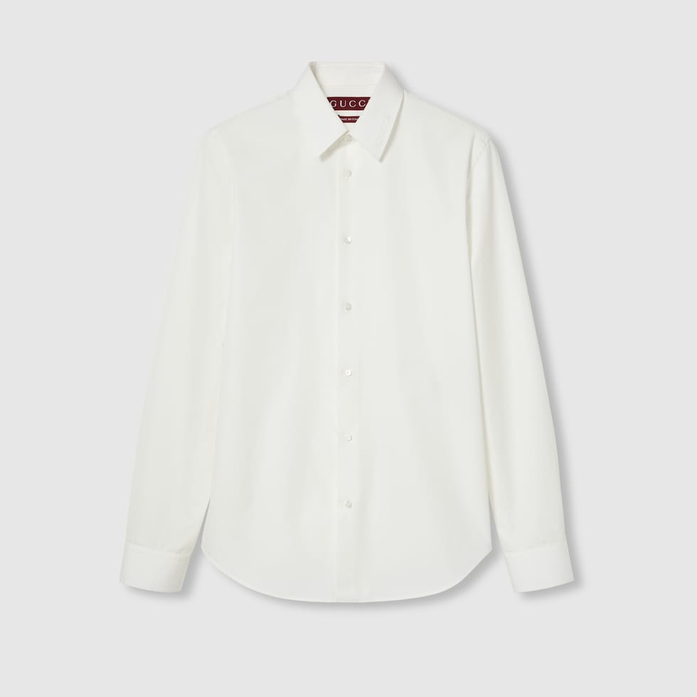 GUCCI ロゴ コットンポプリン シャツ ・ホワイト | GUCCI公式