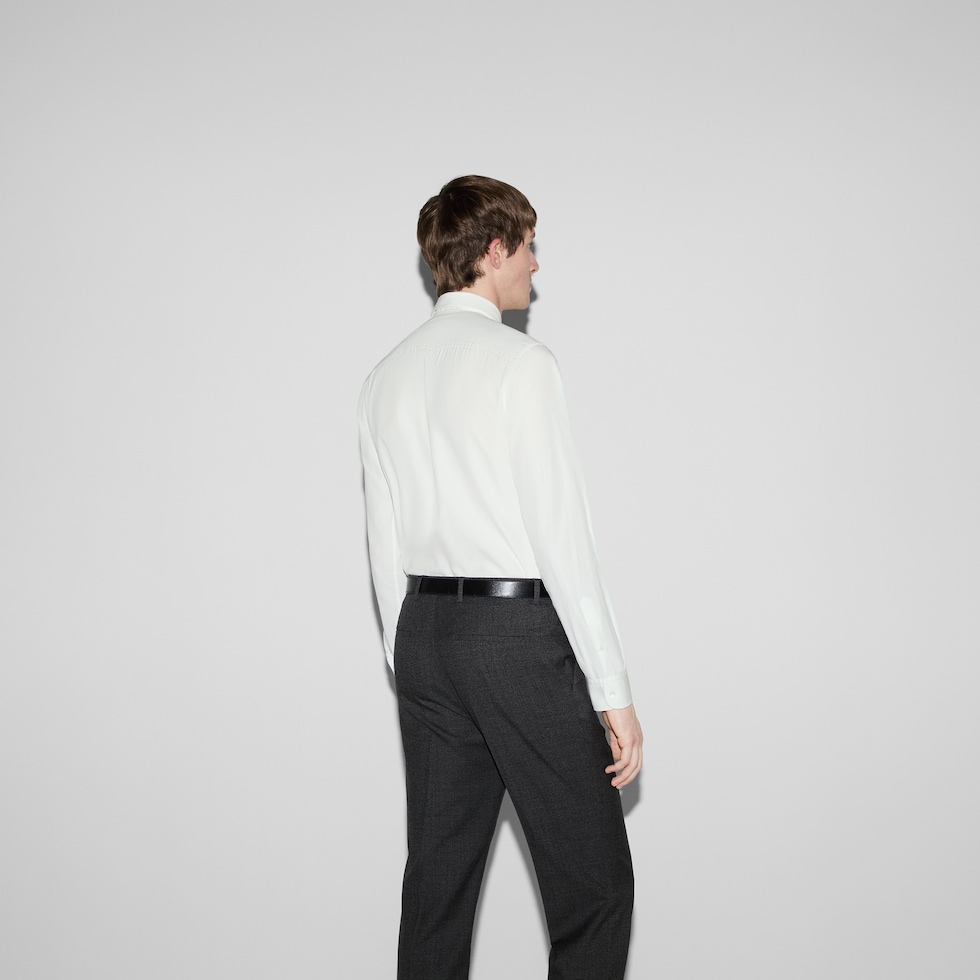 GUCCI ロゴ コットンポプリン シャツ ・ホワイト | GUCCI公式