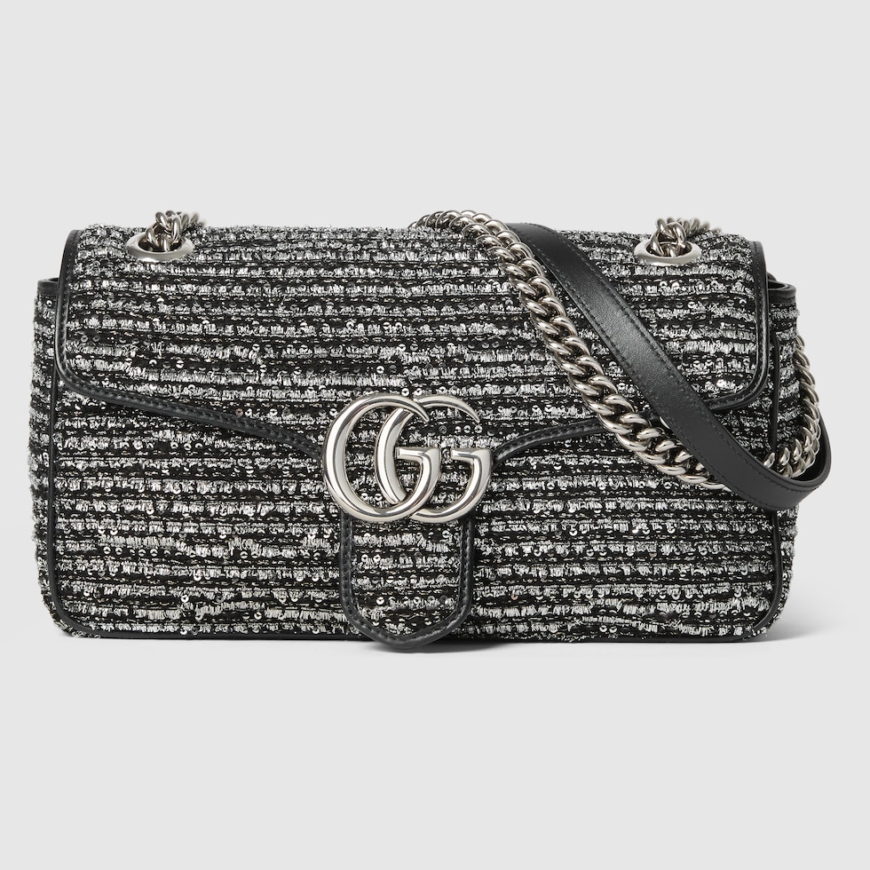 Gucci GG Marmont Small Black Tweed Shoulder Bag GUCCI Canada