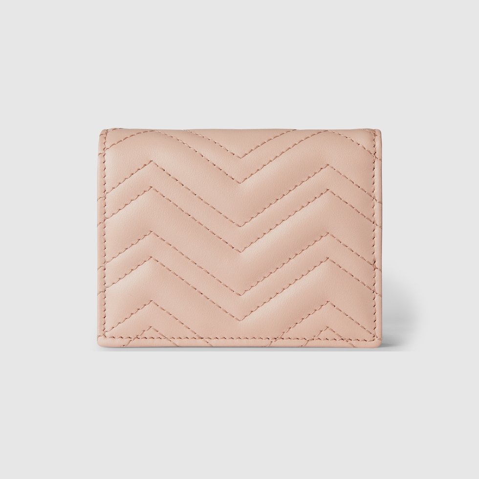GG Marmont small wallet in light pink leather | GUCCI® US
