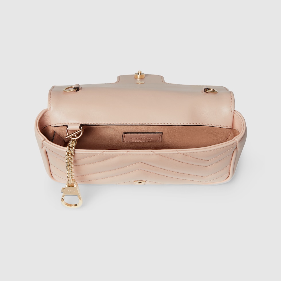 GG Marmont mini wallet in light pink leather | GUCCI® US