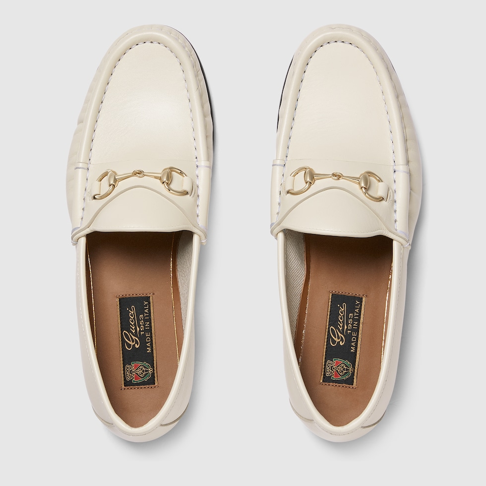 Women's Horsebit 1953 loafer in white leather | GUCCI® US