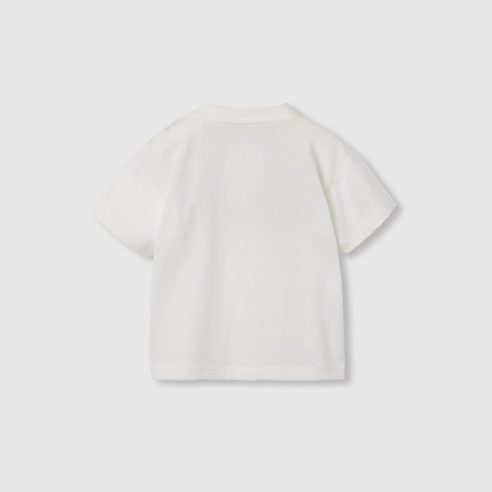 Baby printed cotton T-shirt in white | GUCCI® US