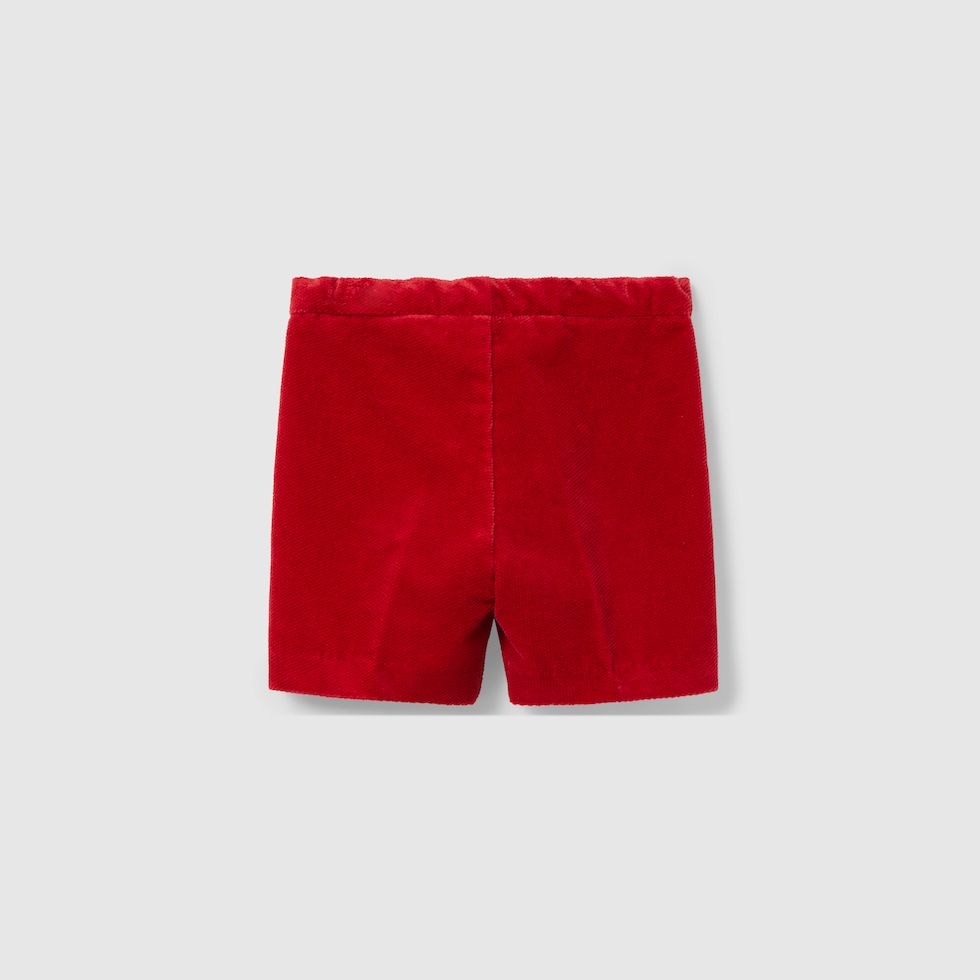 Embroidered velvet shorts deals