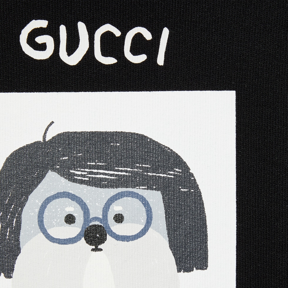 チルドレンズ〕プリント入り スウェットシャツブラック | GUCCI公式