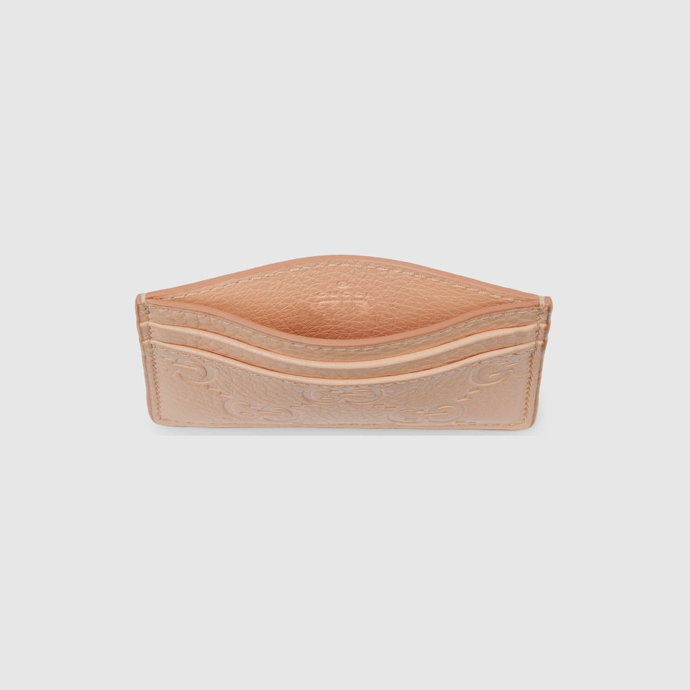 カードケース・名刺入れ GUCCI GG EMBLEM CARD CASE GG Emblem card case in black leather | GUCCI® US