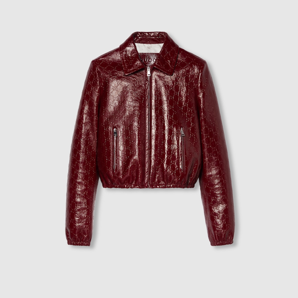 Galaabend riri-Zip Leather Jacket