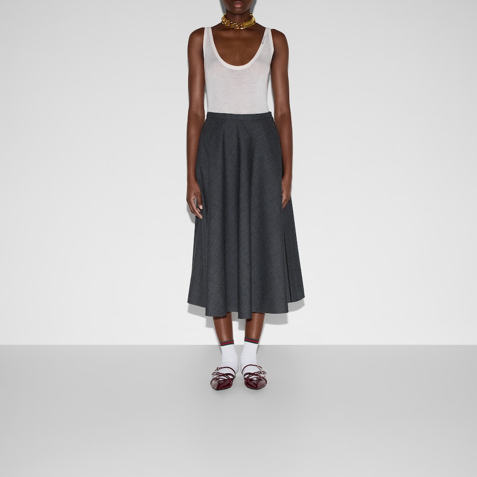 graphpaper silk wool pleats skirt サイズ0 graphpaper silk wool pleats skirt サイズ0