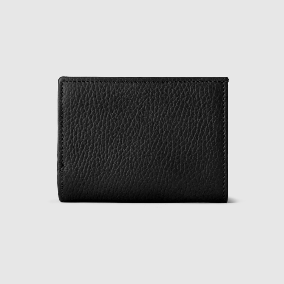 ダブルG スモールウォレット ・ブラック レザー | GUCCI公式