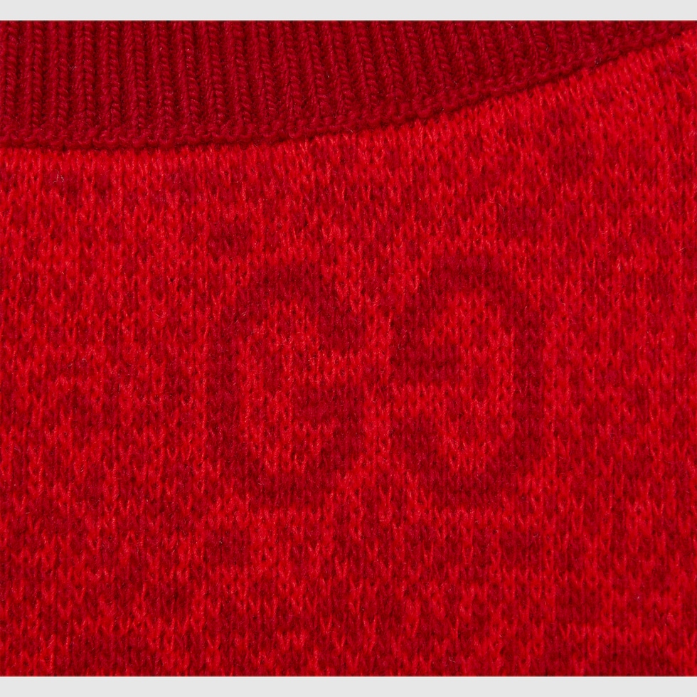 Baby GG wool jacquard pant in dark red and red GUCCI® UK