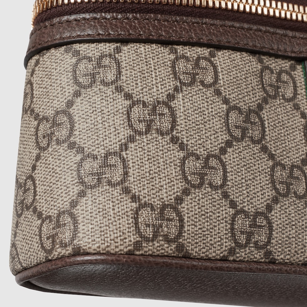 Ophidia small vanity bag in beige and dark brown Supreme Ophidia small vanity bag in beige and dark brown Supreme