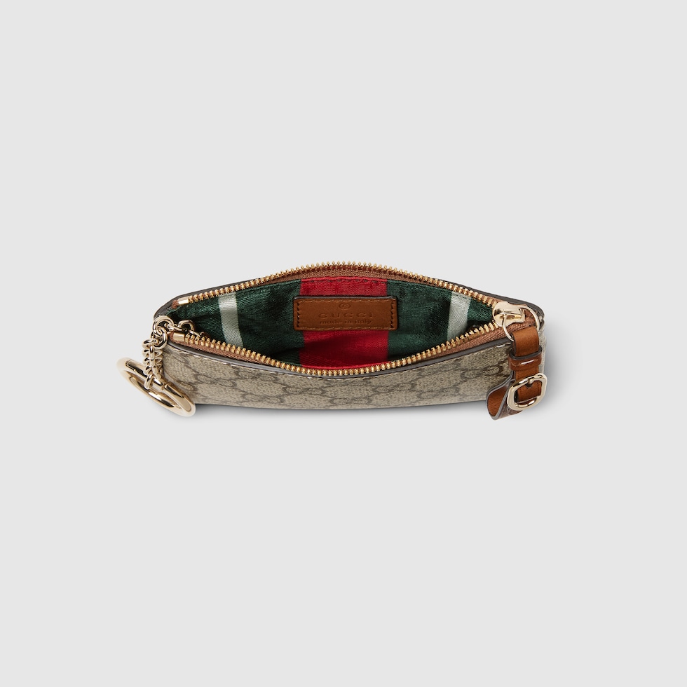 【GUCCI】GGエンブレム キーポーチ グレインレザー ベージュ ユニセックス GUCCI】GGエンブレム キーポーチ グレインレザー ベージュ ユニ