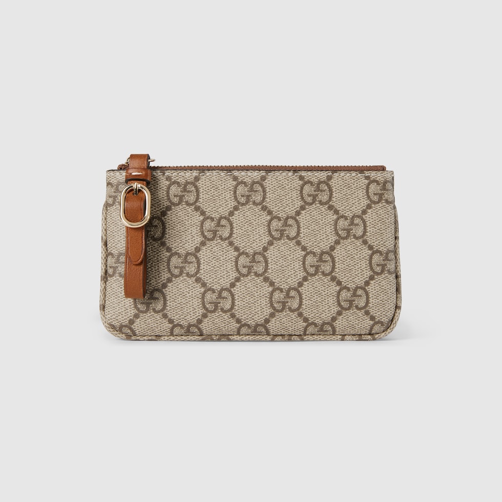 【保護シール付き】GUCCI アクセサリーポーチ GGキャンバス ロゴプレート 保護シール付き】GUCCI アクセサリーポーチ GGキャンバス ロゴプレート