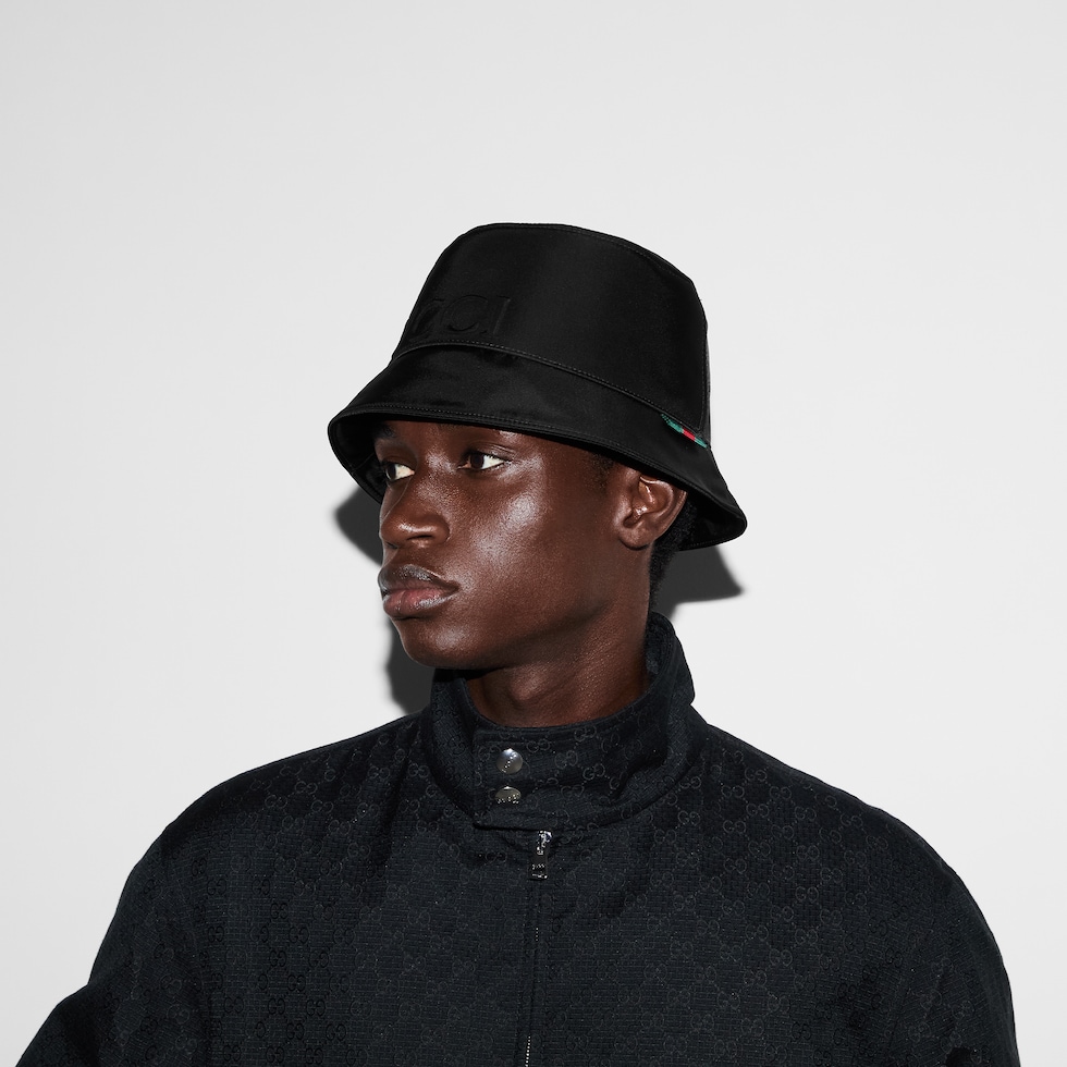 Printed cotton canvas baseball hat in white | GUCCI® US