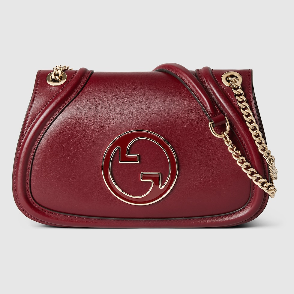 Borsa a spalla Gucci Blondie misura piccola in pelle Rosso Ancora GUCCI Italia