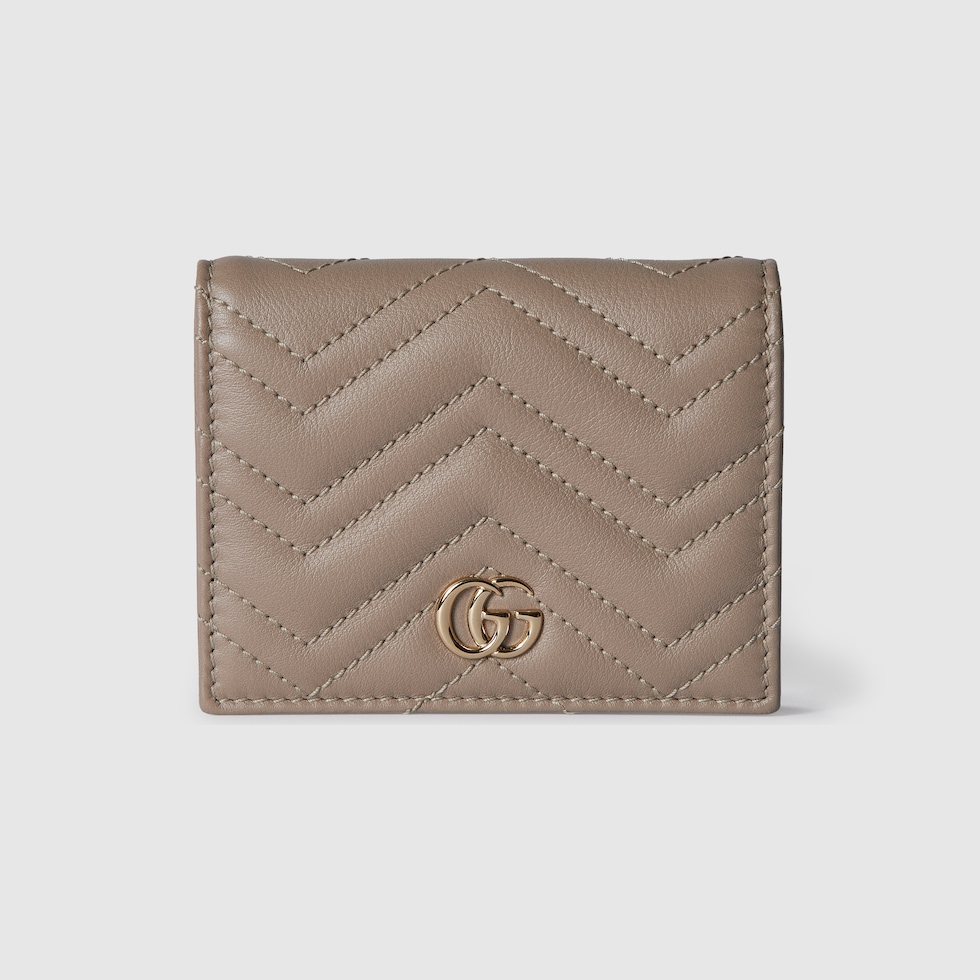 GG Marmont mini wallet in taupe leather | GUCCI® US GG Marmont mini wallet in taupe leather | GUCCI® US