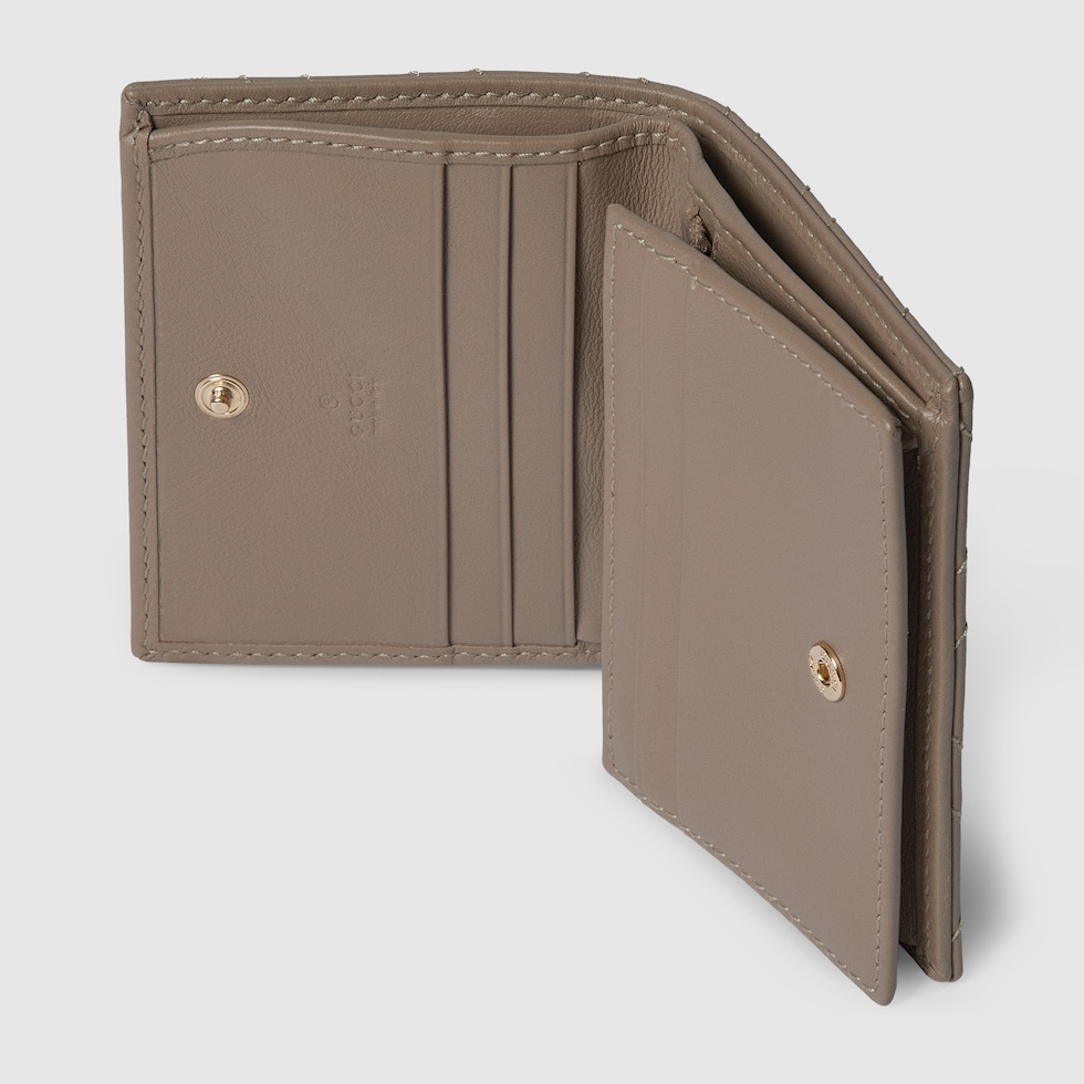 GG Marmont small wallet in taupe leather | GUCCI® CA