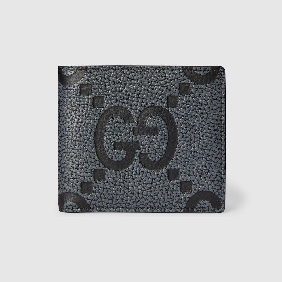 ジャンボ GG コインウォレットダークグレー＆ブラック レザー