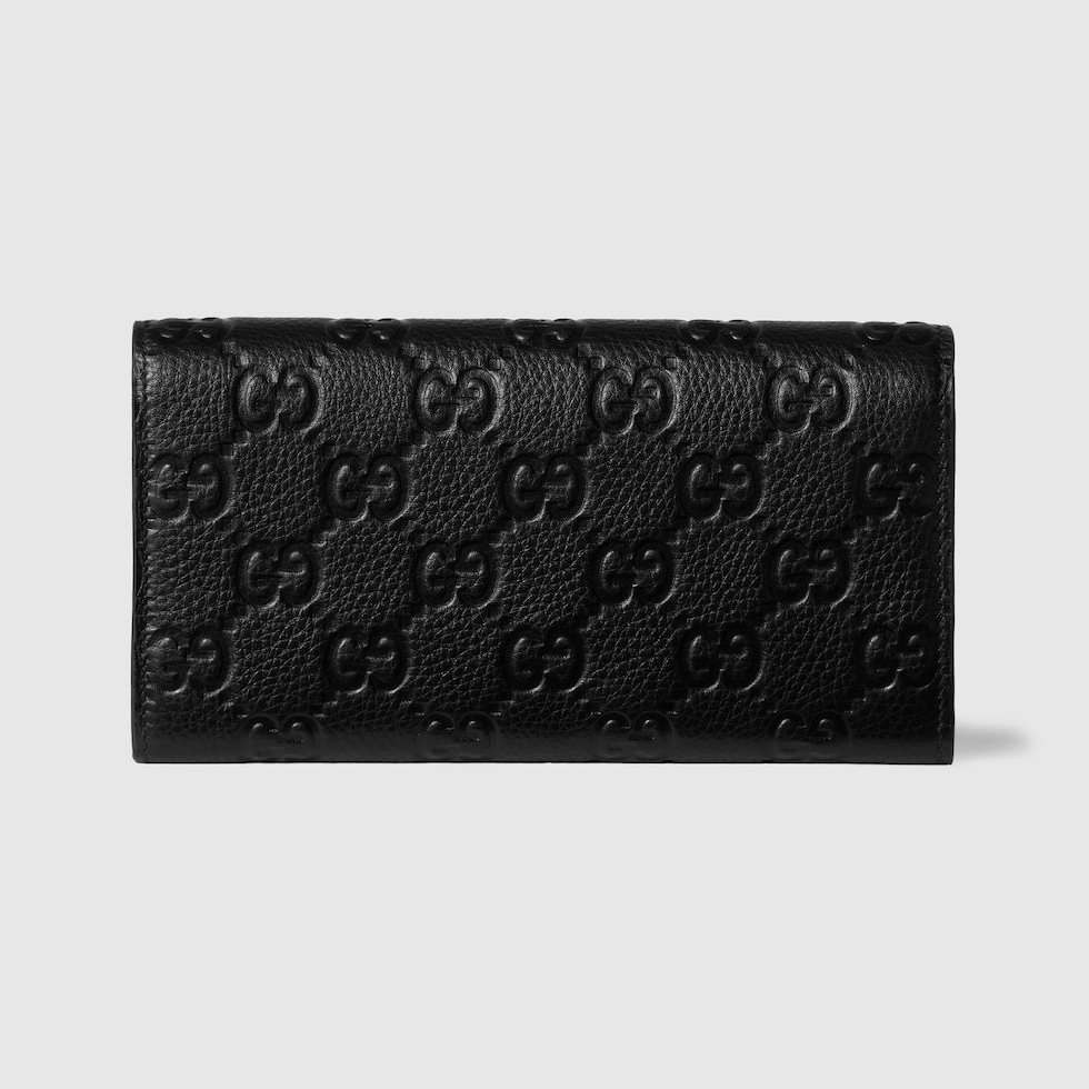 【関税&送料込】Gucci Black Leather Continental Wallet GG Marmont continental wallet in black leather | GUCCI® US