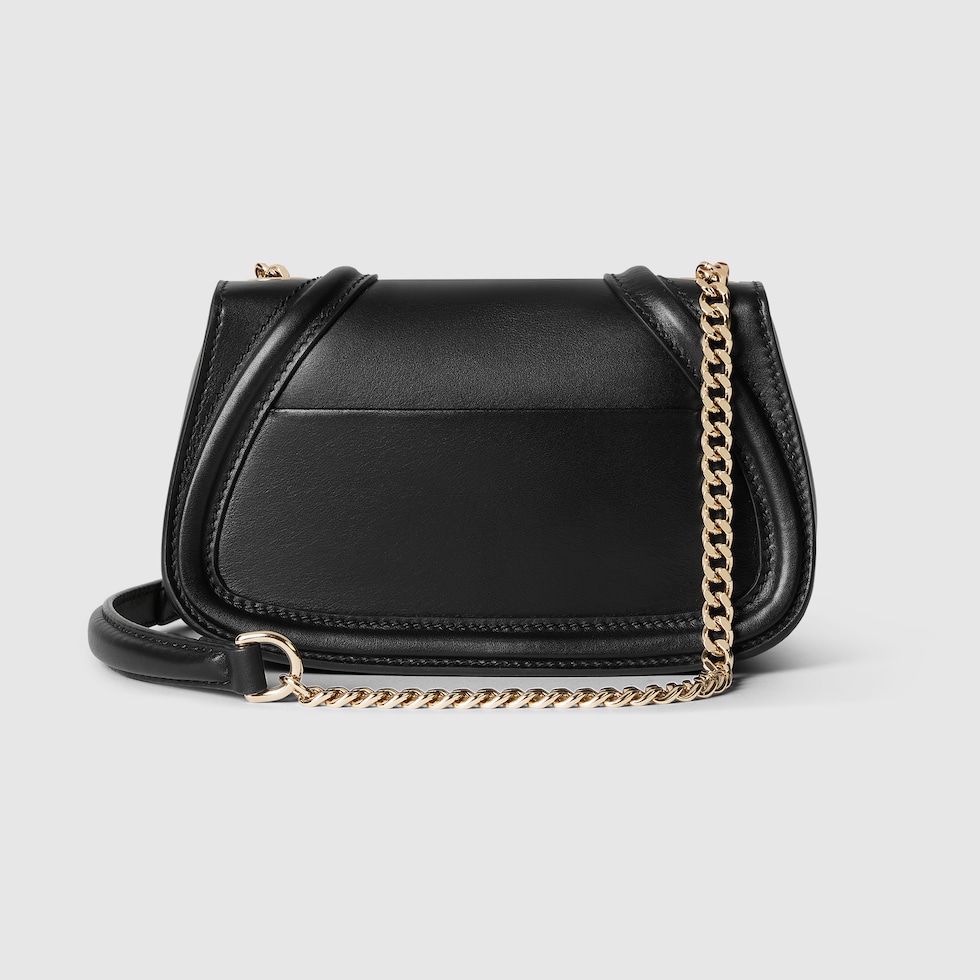 BLONDIE SMALL SHOULDER BAG 21 IN BLACK SMOOTH CALFSKIN