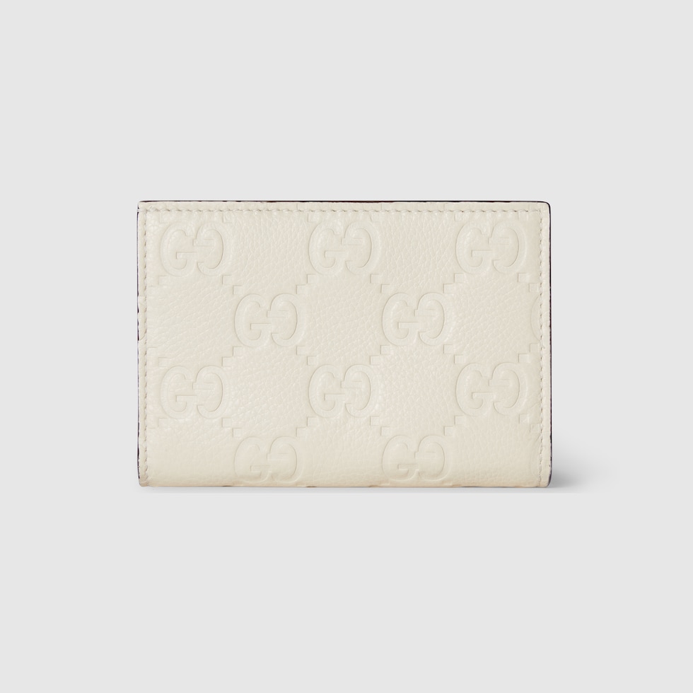GGエンブレム〕スモールウォレット ・アイボリー レザー | GUCCI公式