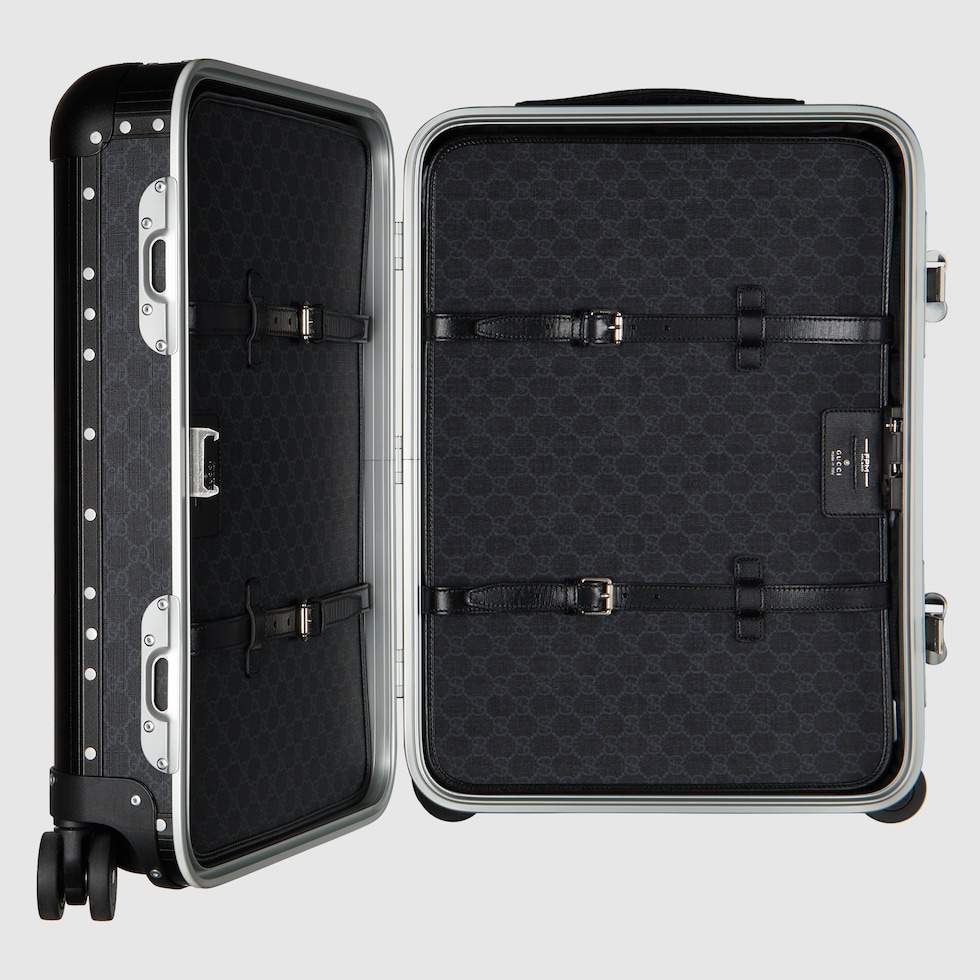 Gucci Porter cabin plus trolley in black Supreme | GUCCI® US