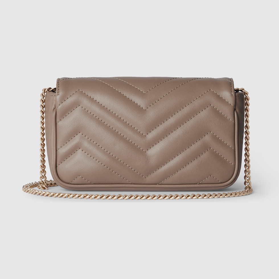 GG Marmont mini bag in taupe leather | GUCCI® US